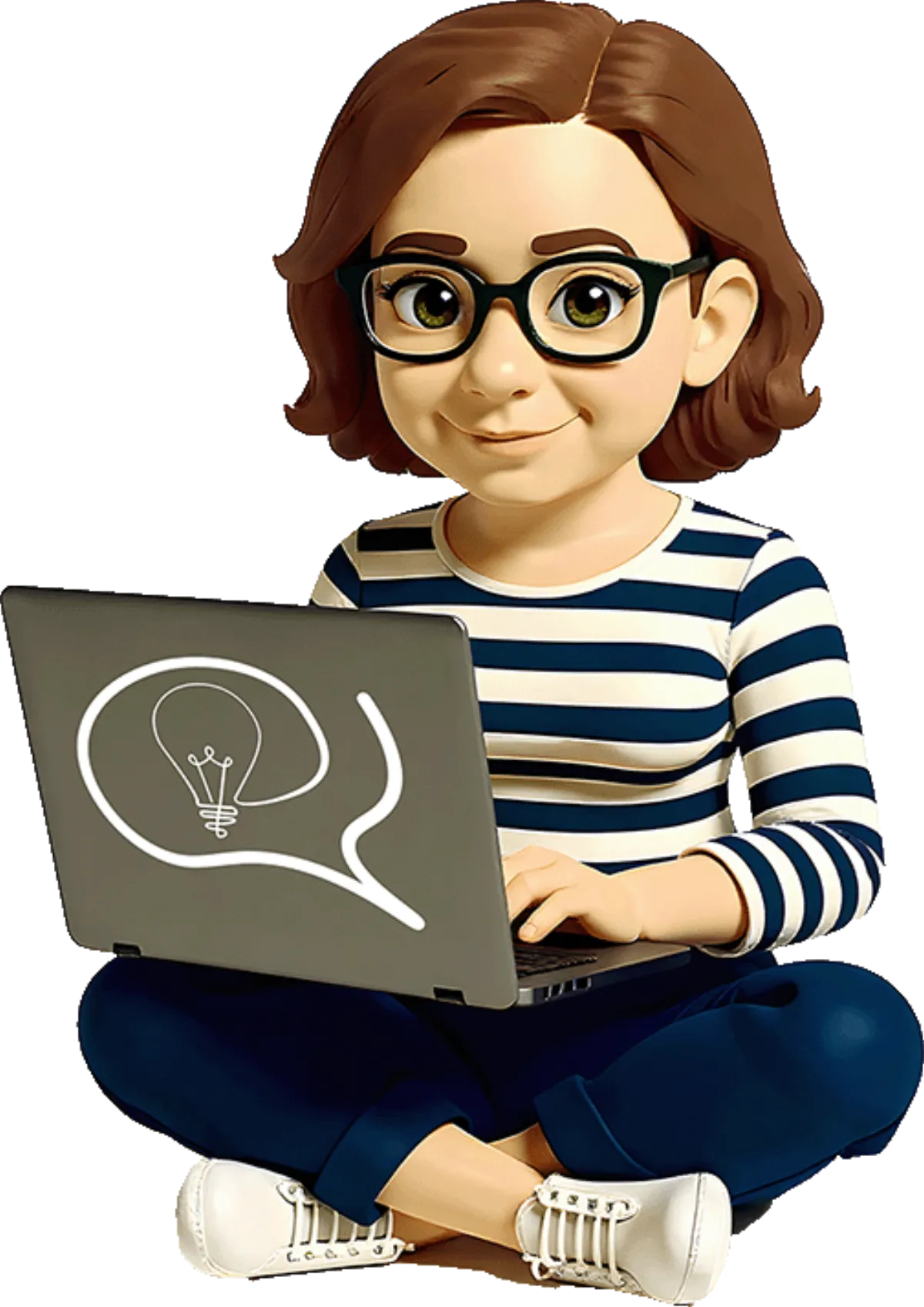 Psychologue de l'éducation travaillant sur son ordinateur portable